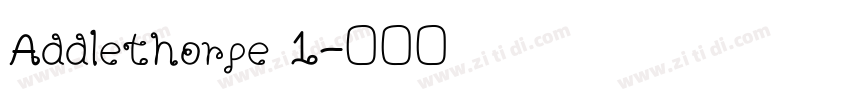Addlethorpe 1字体转换